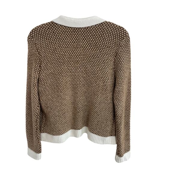 Lilly Pulitzer Cormac Sweater Set in Cafe Ole Safari Tweed Brown White Medium - Picture 9 of 9